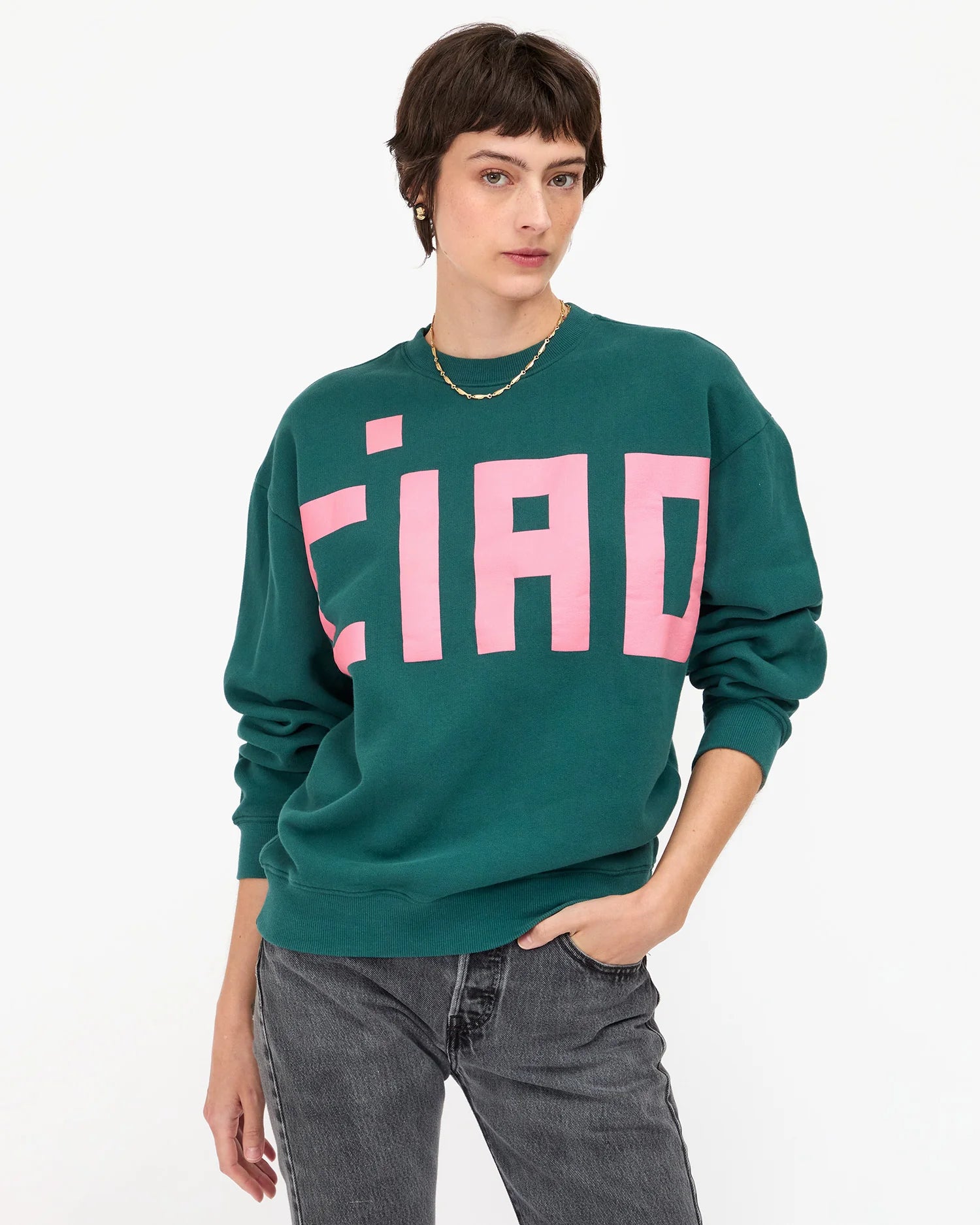 Oversized Sweatshirt - Grand Block Ciao