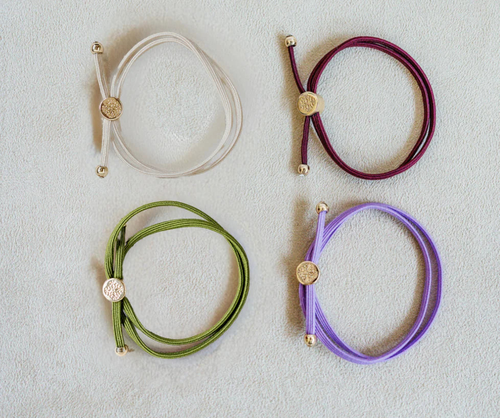 Skinny Hair Tie Set - Wild Berry