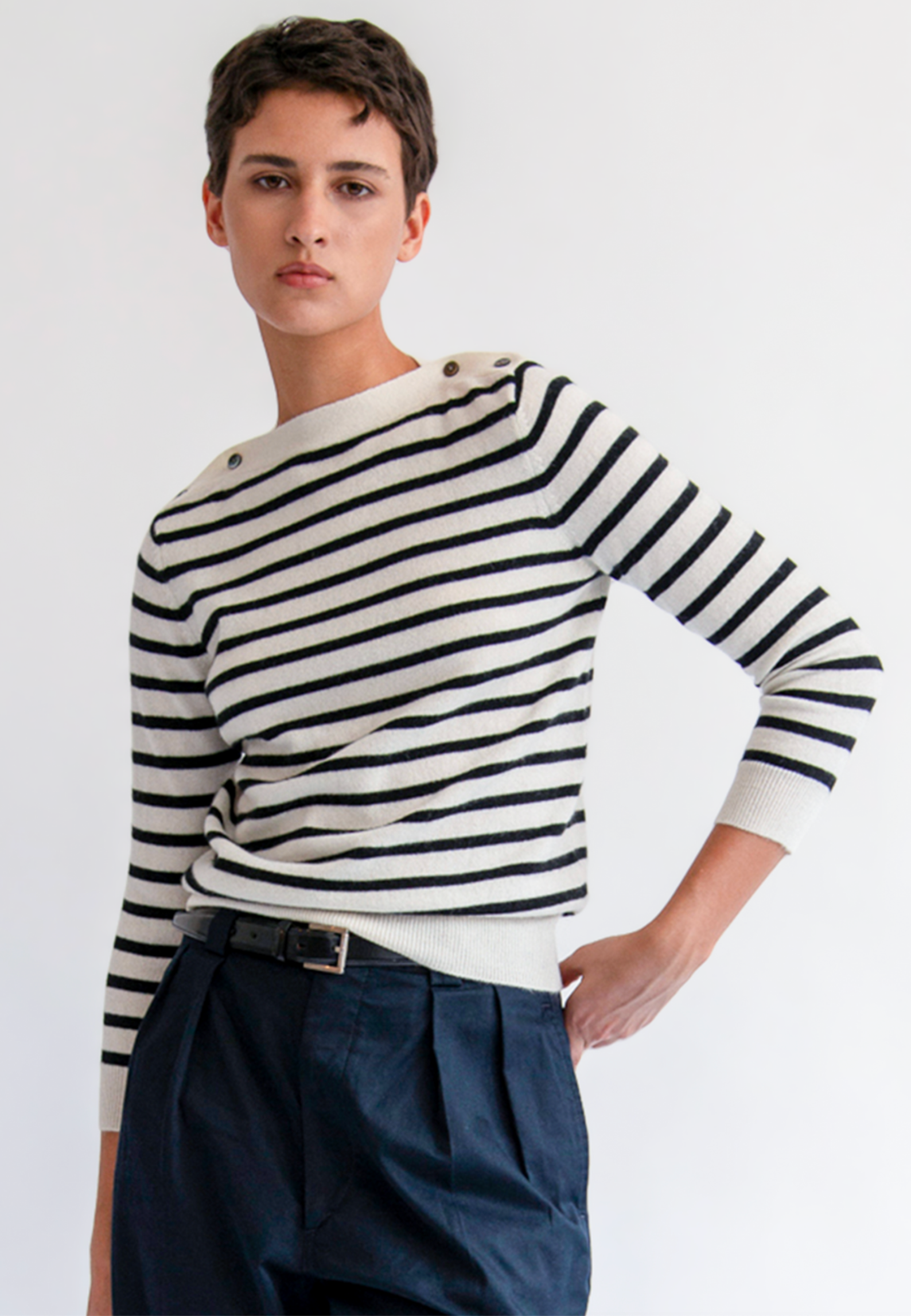 Jamie Stripe Cashmere Sweater