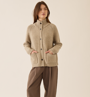 Kamila Soft Chunky Wool Cardigan