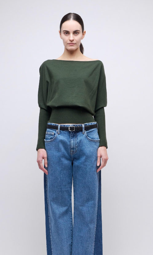 Lavina Draped Off shoulder Sweater