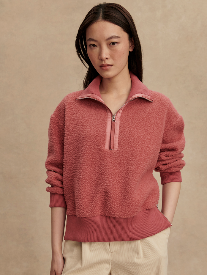 Roselle Half Zip Fleece - Mauvewood