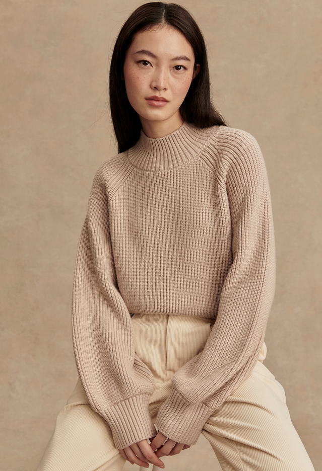 Martina High Neck Rib Knit