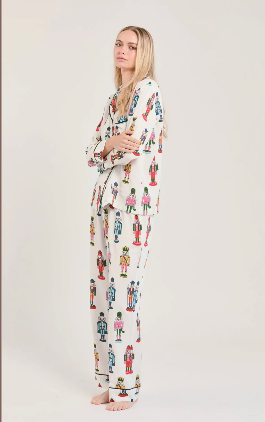 Holiday March Long Sleeve Pajama Pants Set