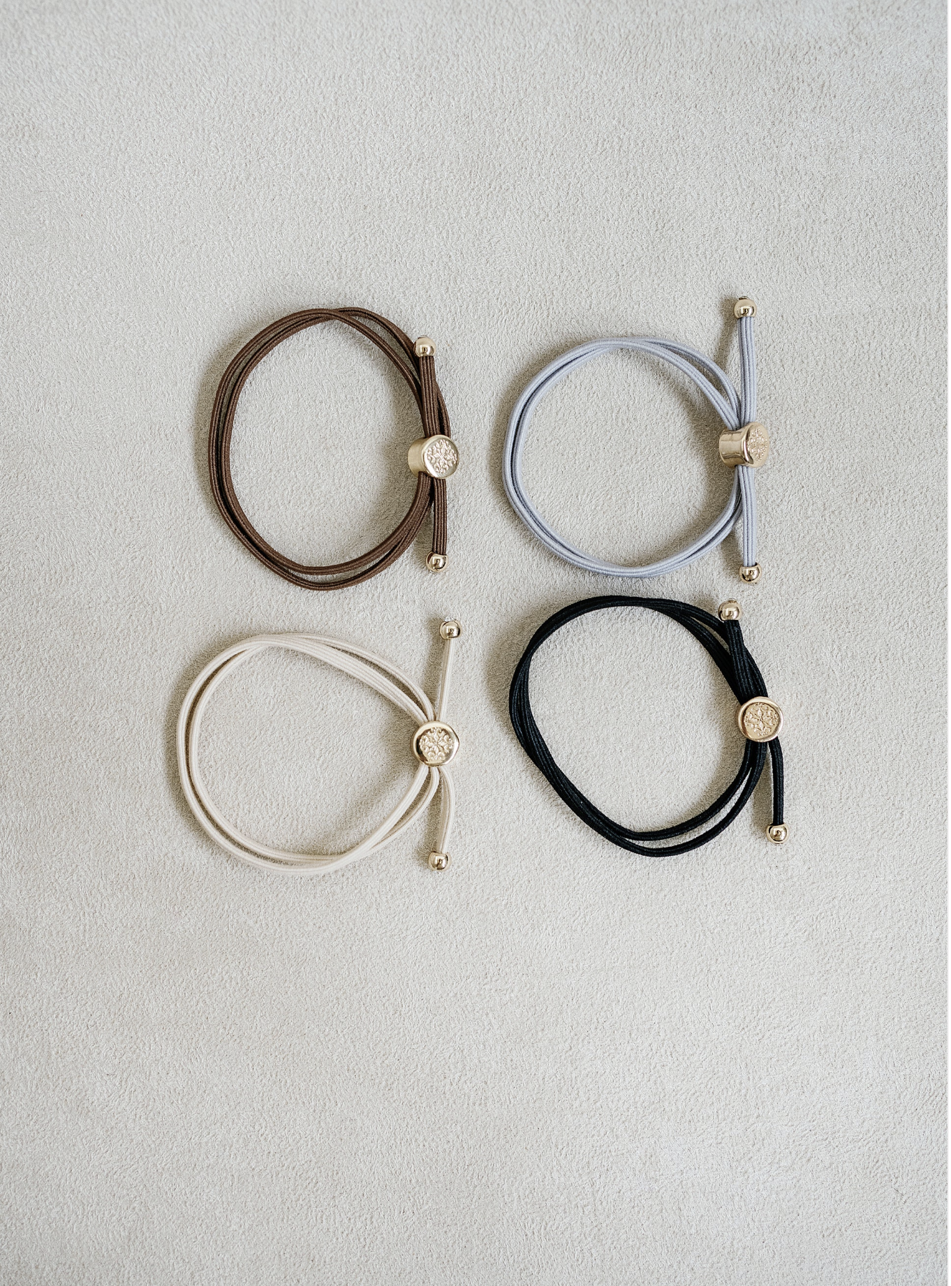 Skinny Hair Tie Set - Dark Neutral
