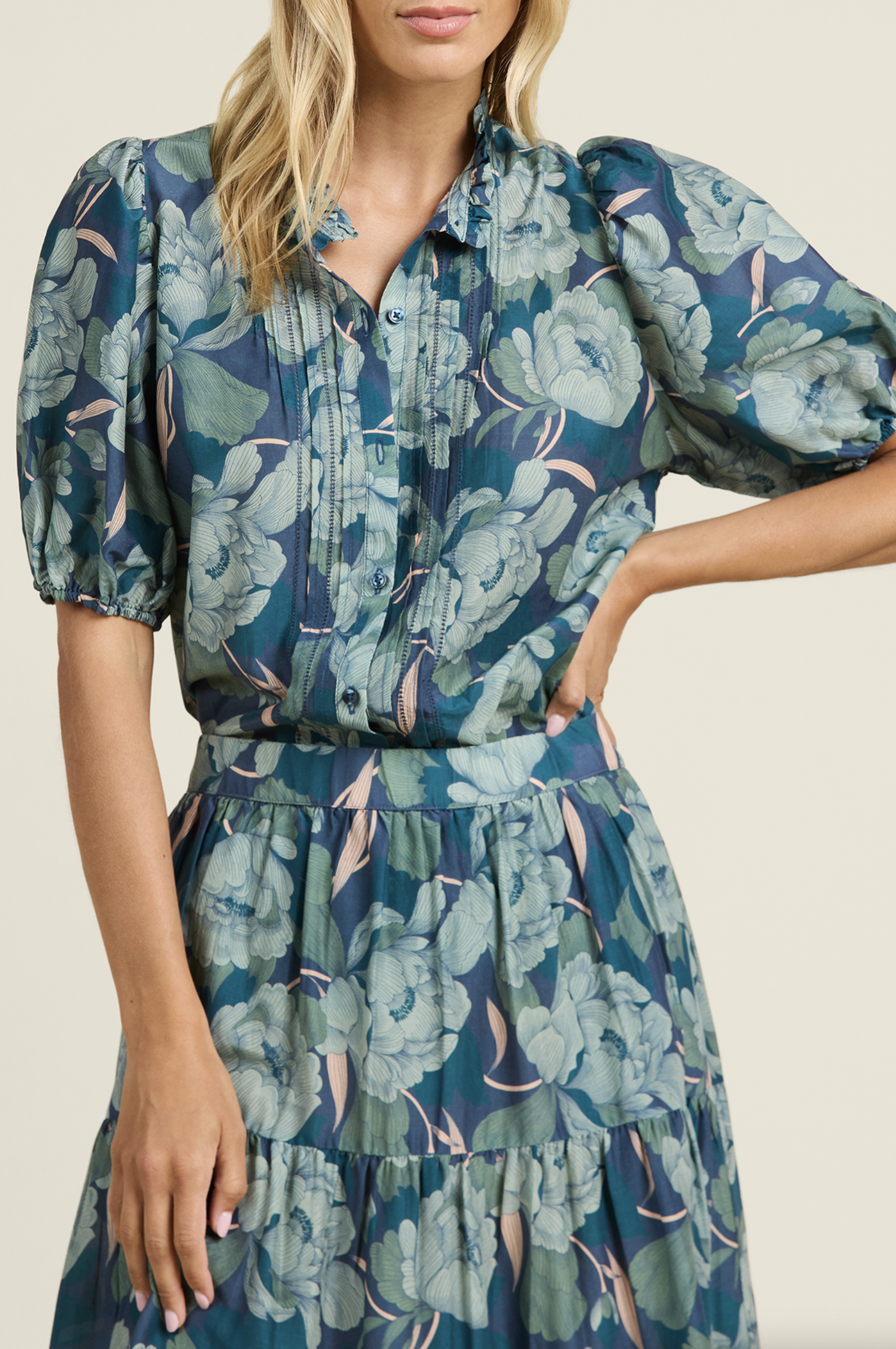 Mira blouse Hushed Meadow