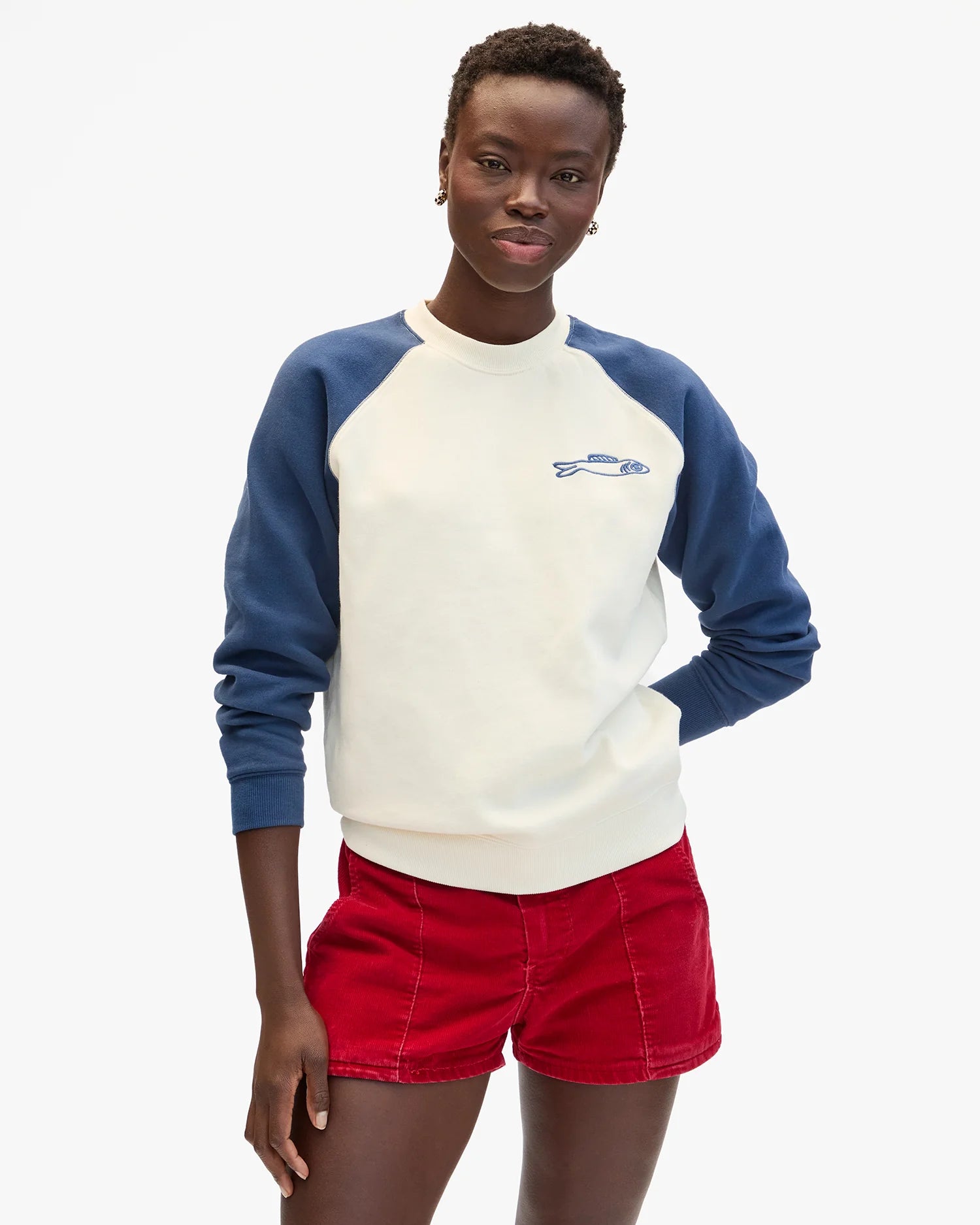 Sweatshirt- Embroidered Sardine