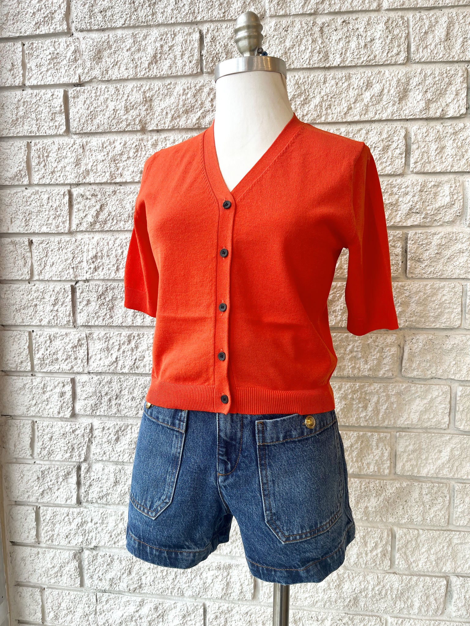 Tate Fine Cotton Stretch Cardigan