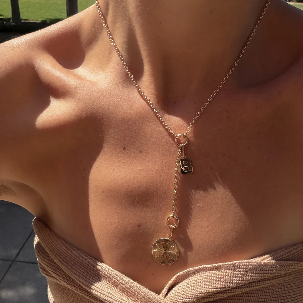 Vienna Rolo Charm Lariat Necklace