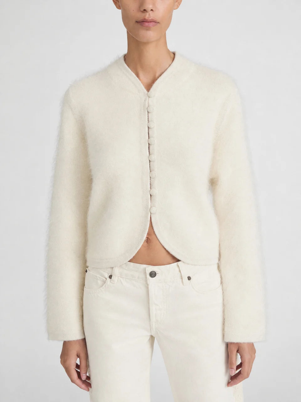 The Brushed Cashmere Salon Cardi