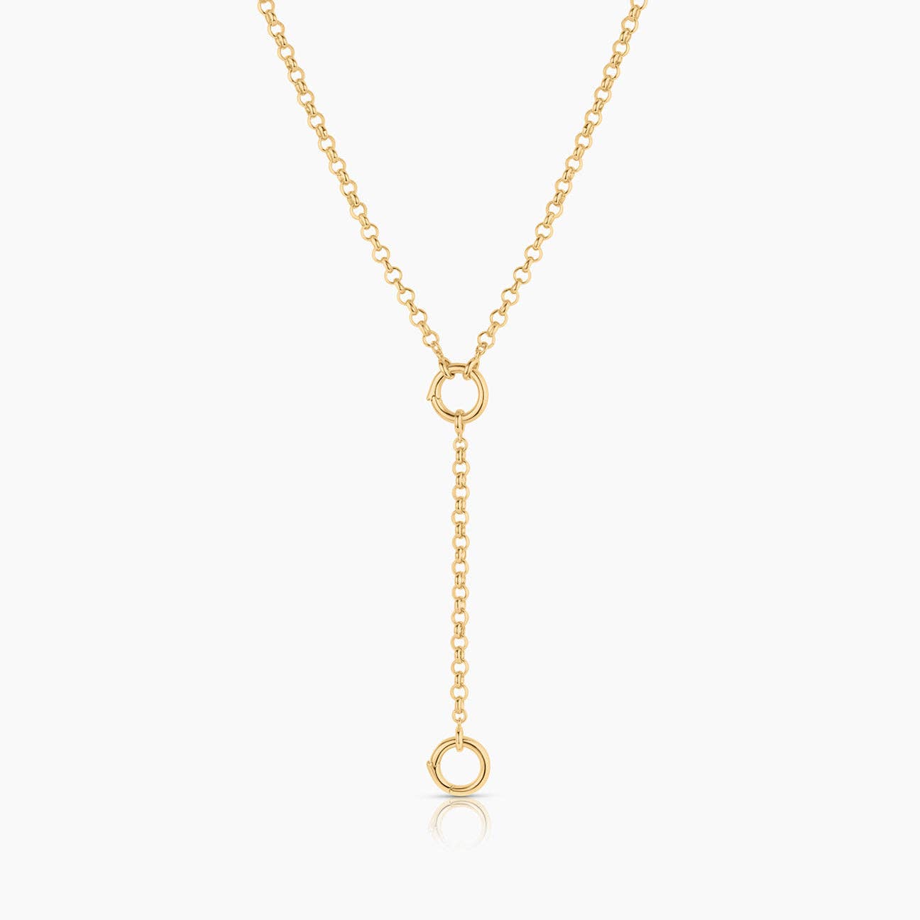 Vienna Rolo Charm Lariat Necklace