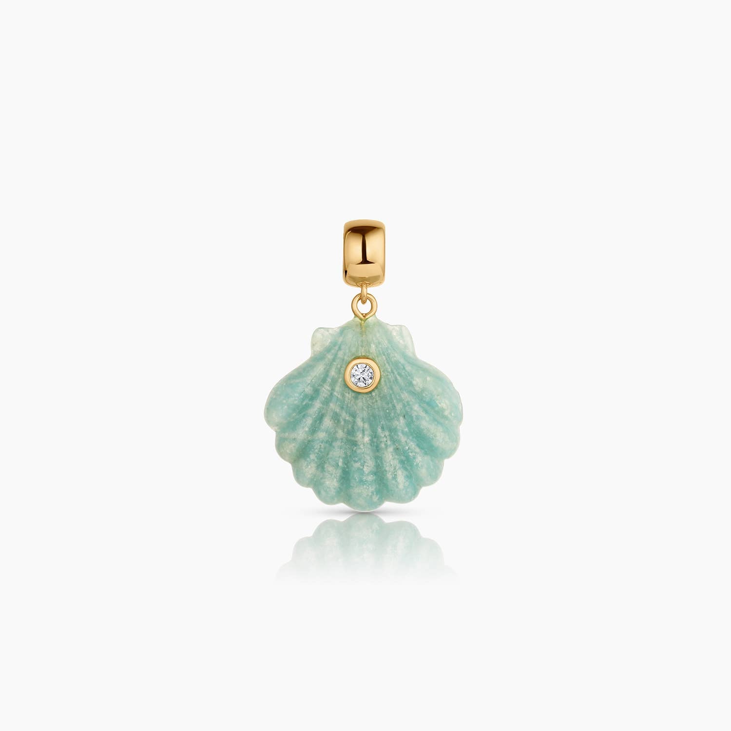 Coquille Amazonite Bail Charm