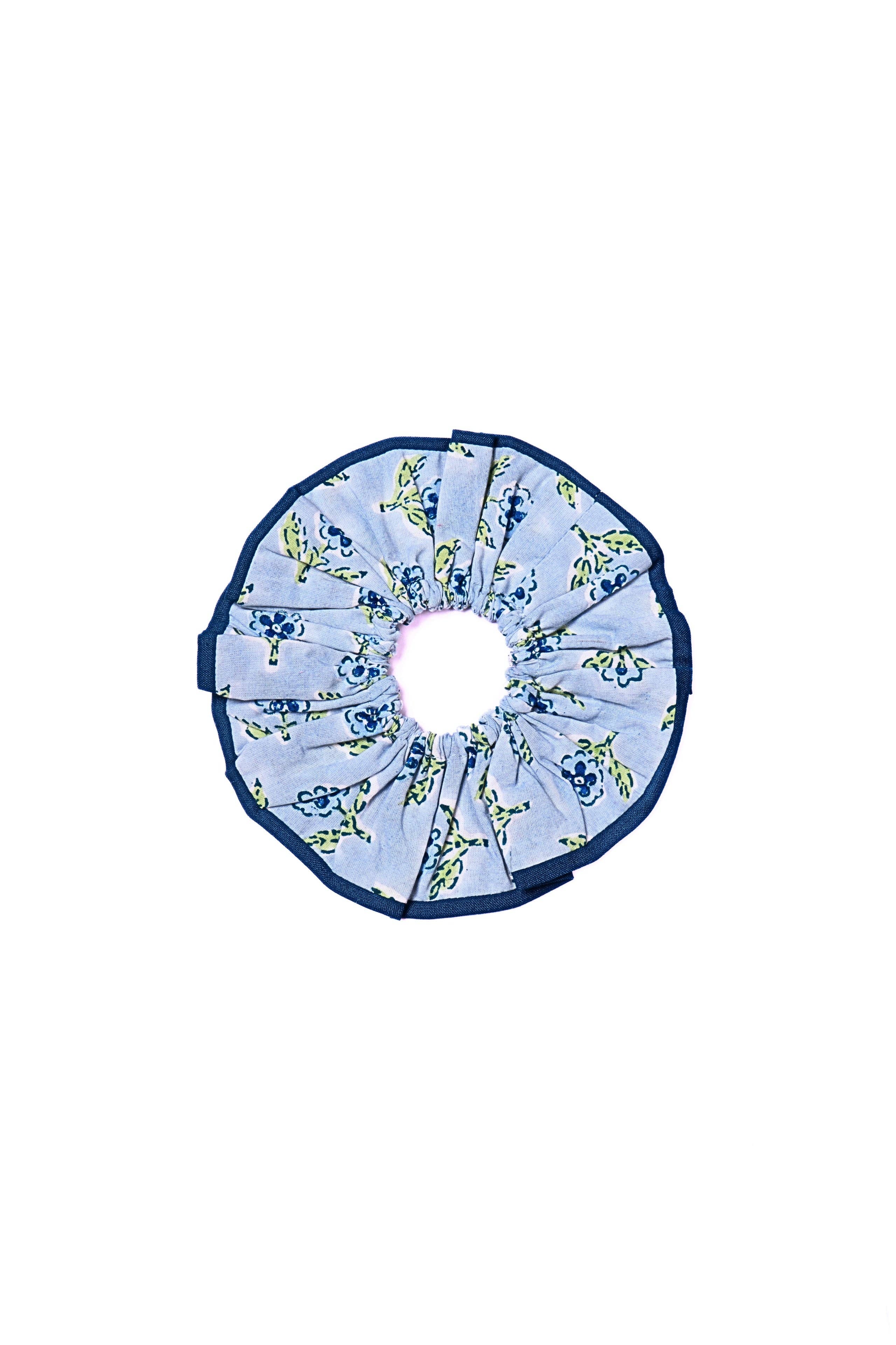 (Available 12/1)  Blue Charleston Scrunchie Set