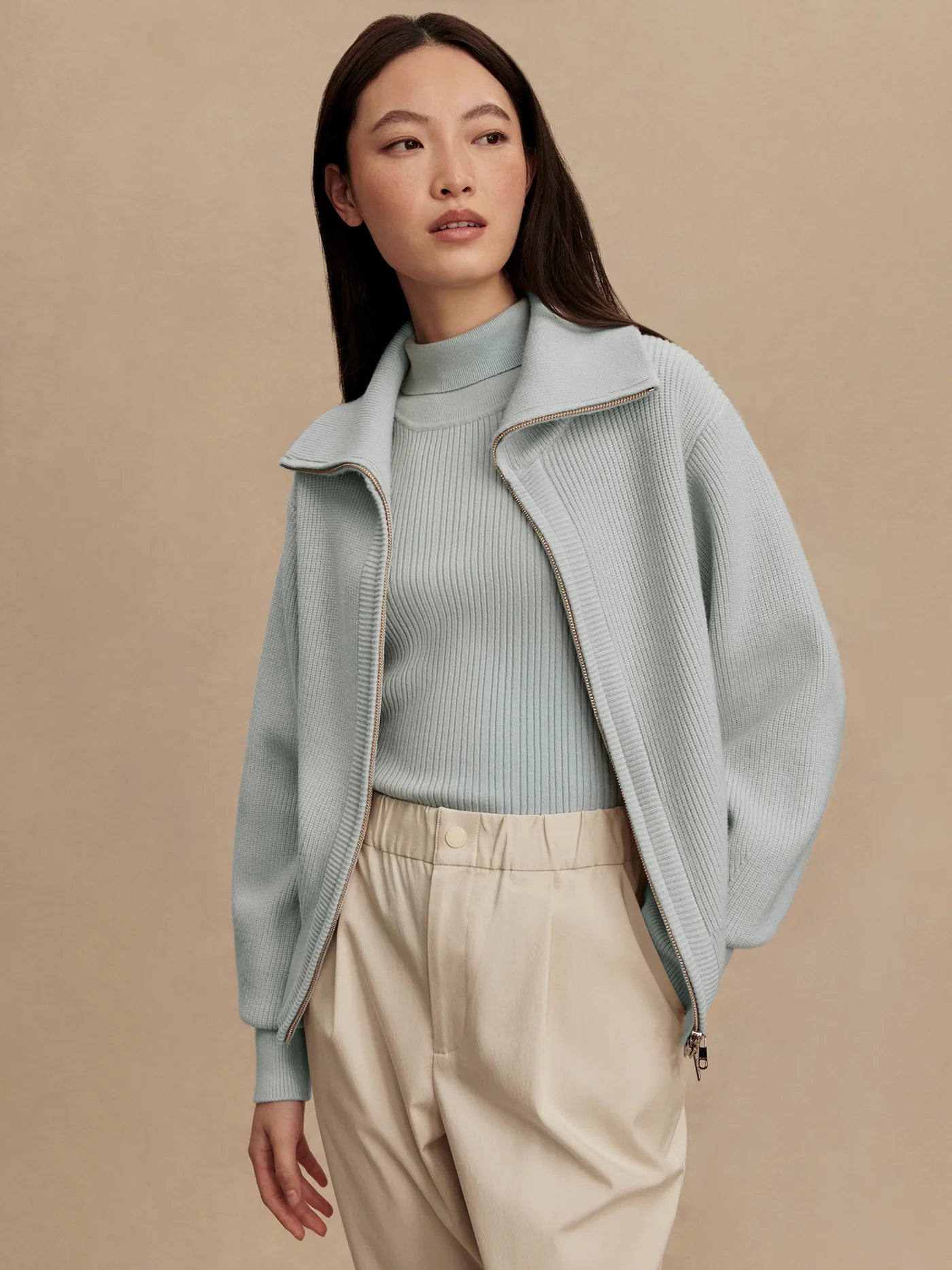 Enrico Knit Jacket - Winter Blue
