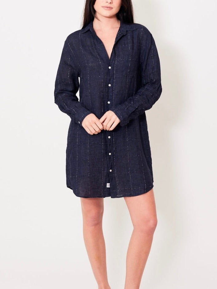 Mary Woven Button Up Dress