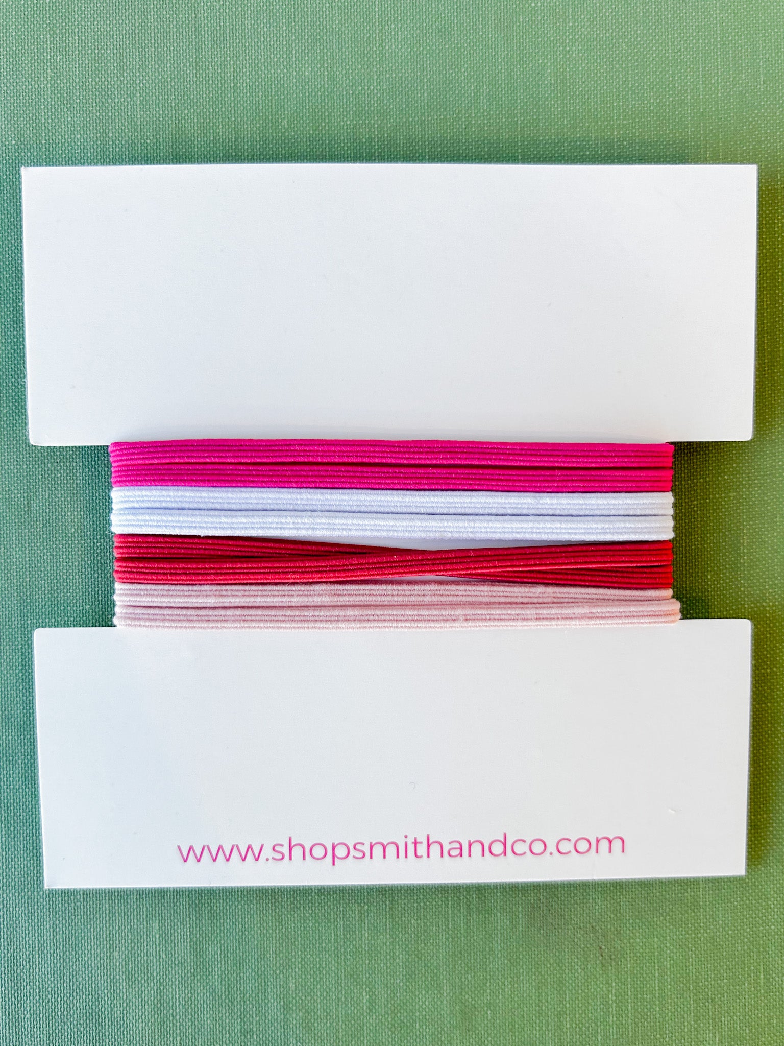 Skinny Hair Tie Set - Pink