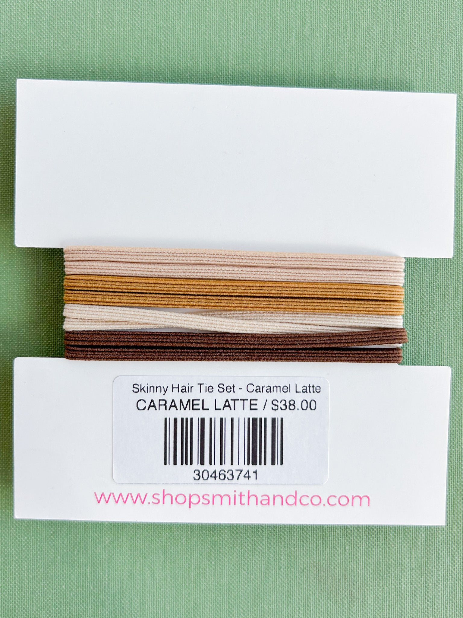 Skinny Hair Tie Set - Caramel Latte