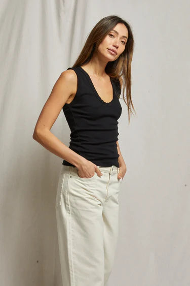 Jordan U-Neck Ribbed Tank