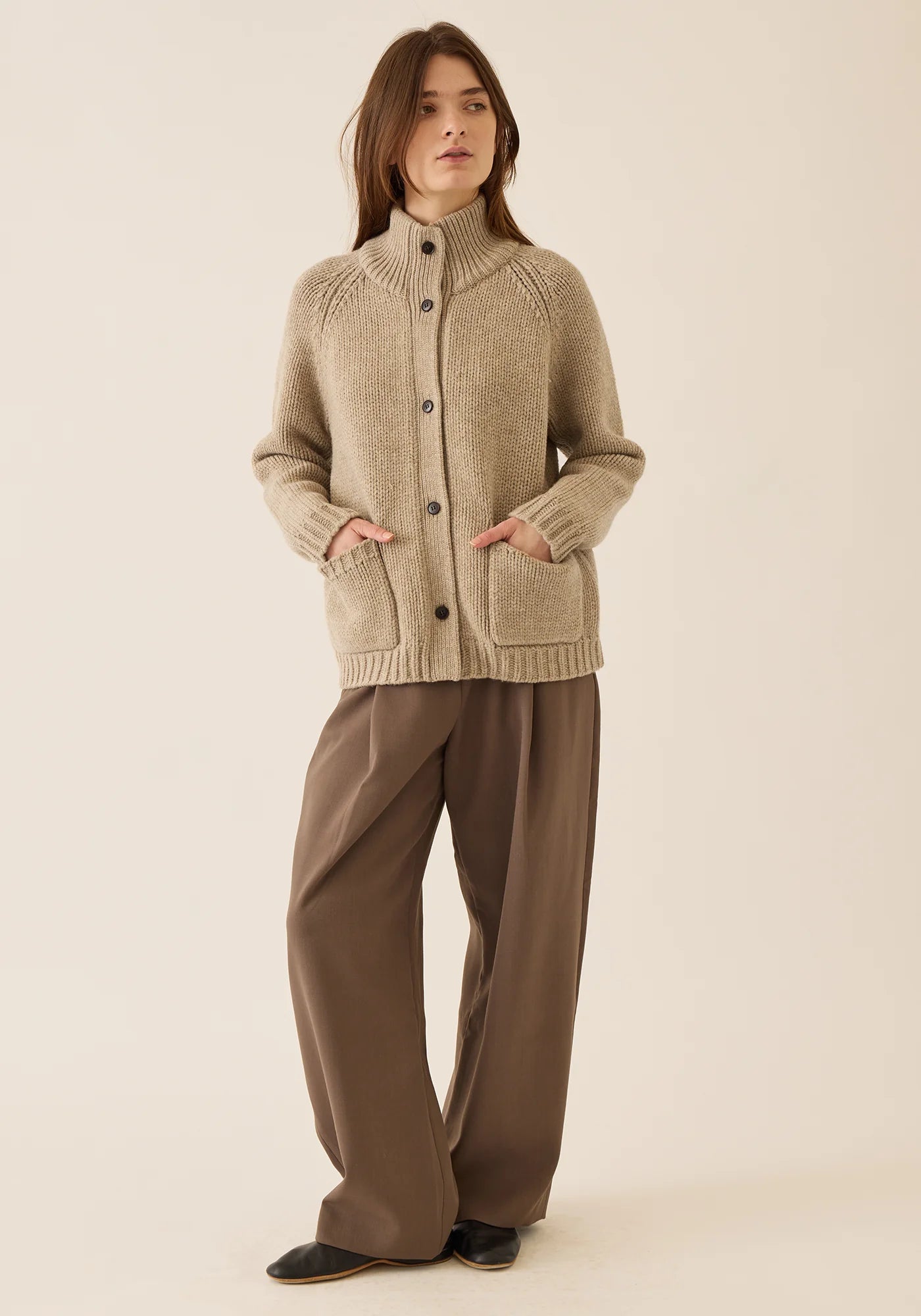 Kamila Soft Chunky Wool Cardigan