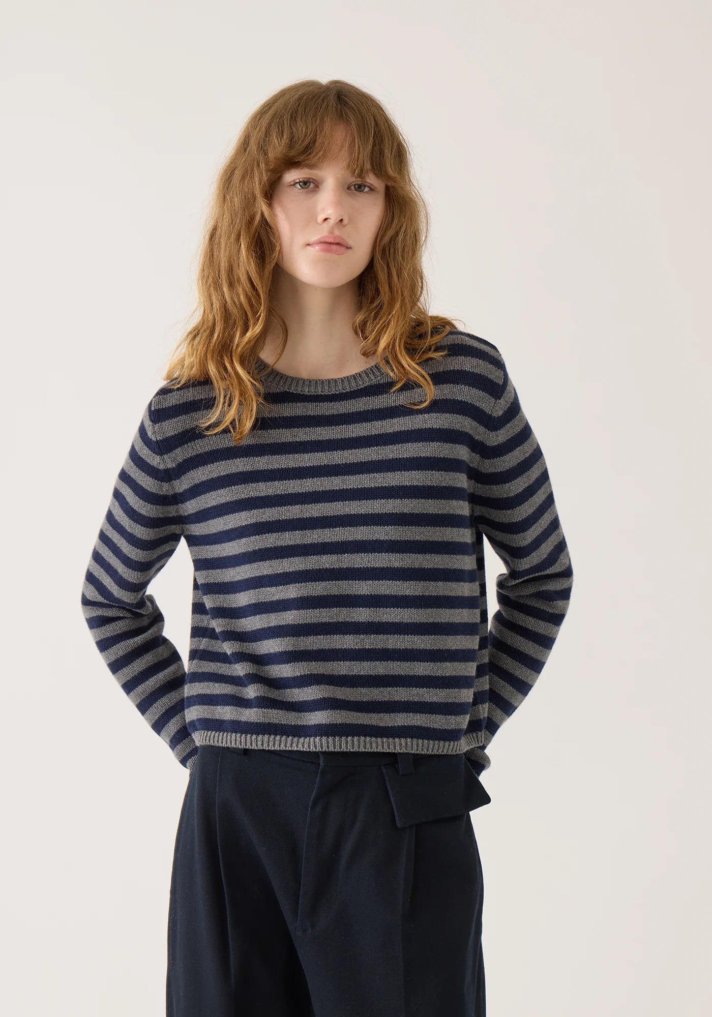 Melina Stripe Cotton Cashmere Sweater