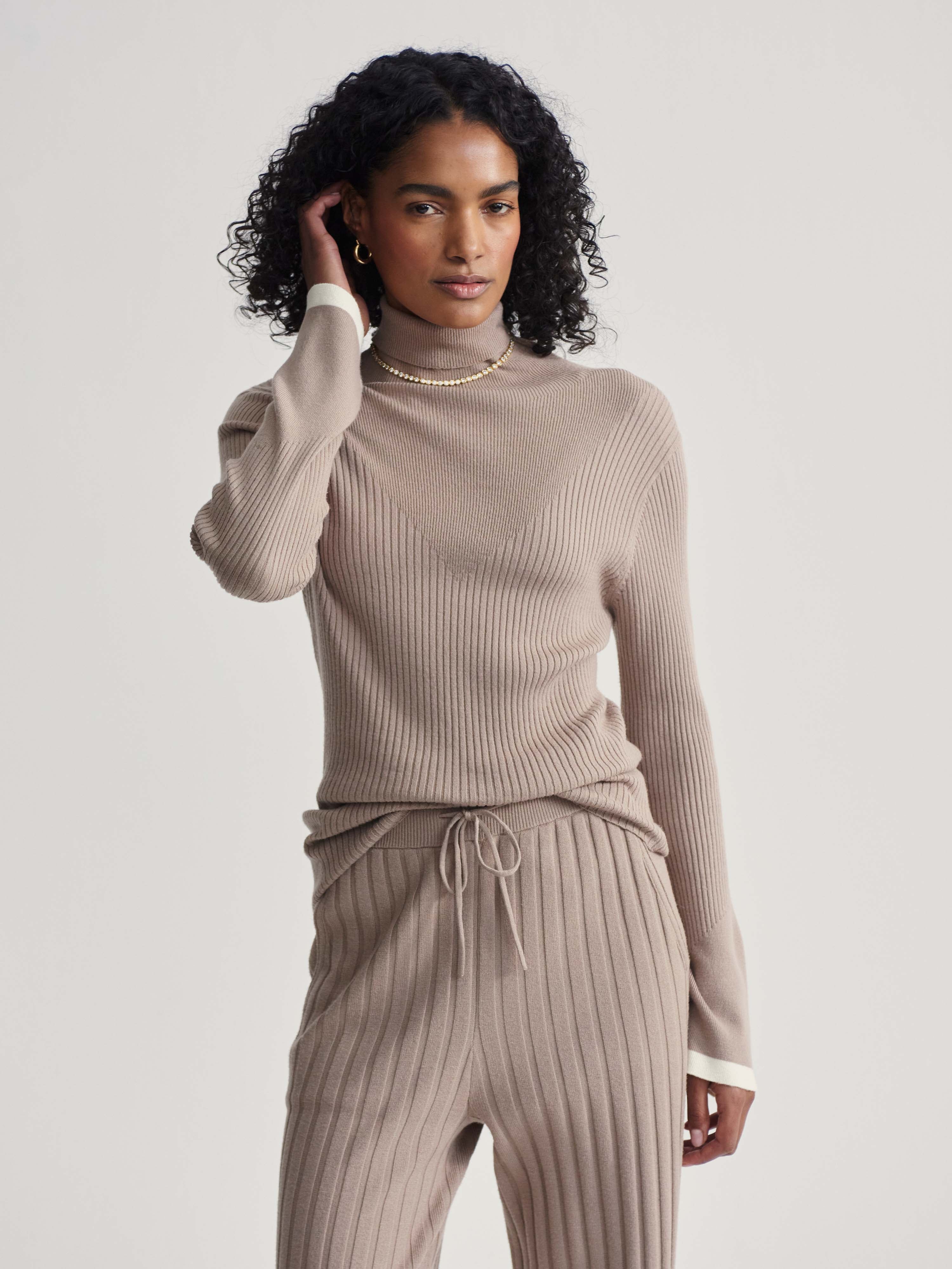 Ravena Rib Knit High Neck