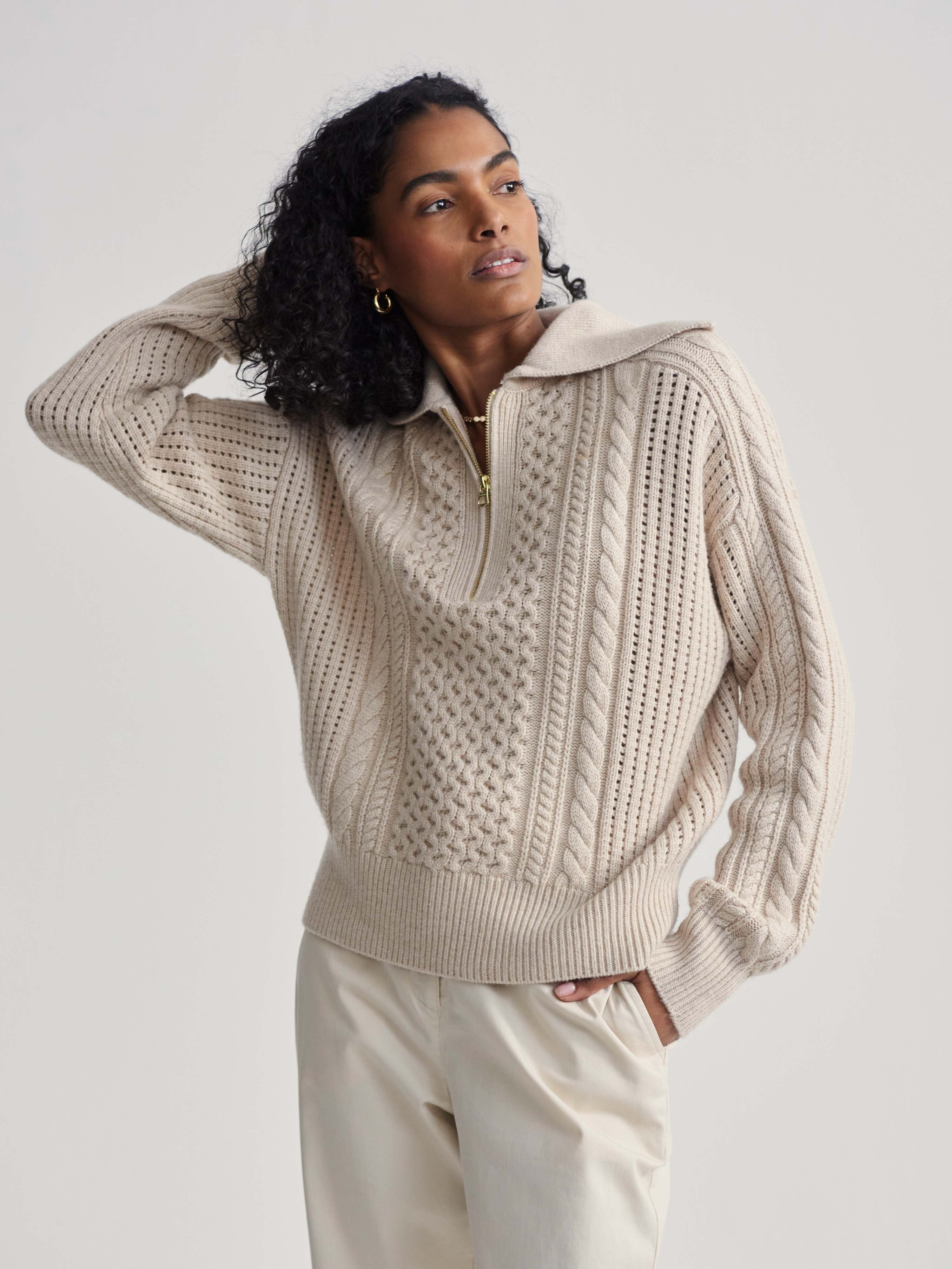 Camello Relaxed Cable Half Zip