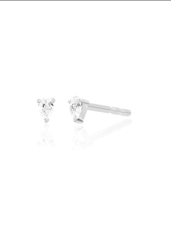 MINI DIAMOND PEAR STUD EARRING Prefontaine