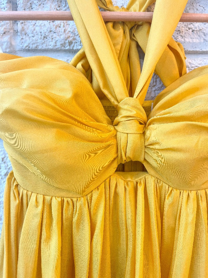 Zimmermann Devi Silk Halter Maxi Dress