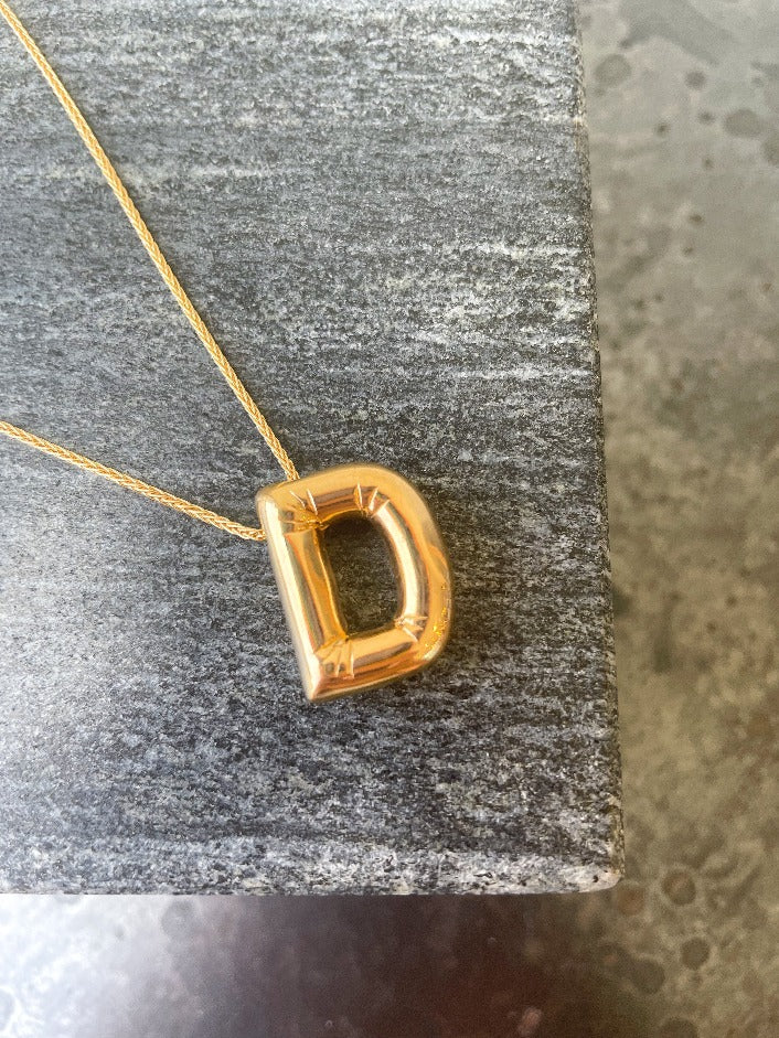 "D" Balloon Letter Necklace